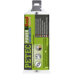 Petec 98550 - POWER BiBond 50 ml Doppelkartusche extrem starker 2K Universal-Klebstoff