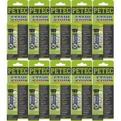Petec 97450 - POWER Stahl 50 g SB-Karte Reparatur-Knetmasse - VPE Set - 10 Stck
