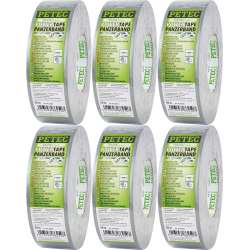 Petec 86250 - POWER Tape, Panzerband silber Rolle 50 m x 50 mm silber - VPE Set - 6 Stck