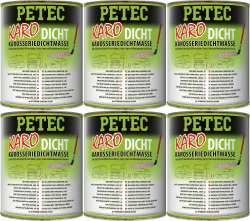 Petec 94130 - Karo-Dicht, Karosseriedichtmasse 1000 ml Dose grau - VPE Set - 6 Stck