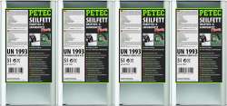 Petec 73615 - Seilfett, Drahtseil- & Zahnradfett 5000 ml - VPE Set - 4 Stck