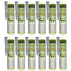 Petec 94629 - Kleben & Dichten Montagekleber grau 290 ml der ALLESKNNER - VPE Set - 12 Stck