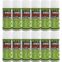 Petec 94340 - Sprhkleber 400 ml Spray transparente Verklebung - VPE Set - 12 Stck